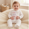 N14767: Baby "Sweet Little One" Cotton Sleepsuit (NB-3 Months)